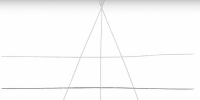 Πώς να σχεδιάσετε ένα αστέρι πέντε σημείων: σχεδιάστε δύο οριζόντιες γραμμές