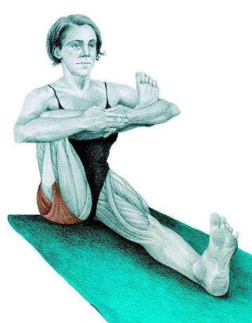 Ανατομία του stretching: στάση μισό συνεδρίαση περιστέρι