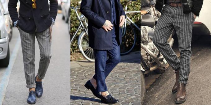 παντελόνι Οι πιο μοντέρνα ανδρών: Παντελόνια σε μια κάθετη λωρίδα