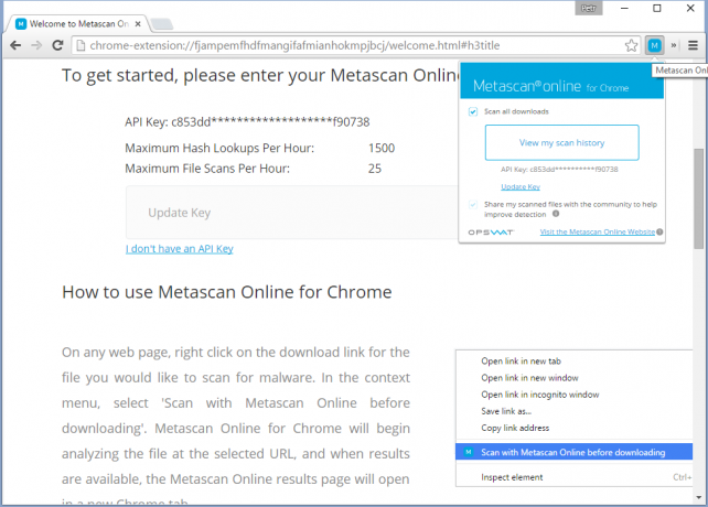 Metascan σε απευθείας σύνδεση μπορεί να στείλει αυτόματα τα αρχεία για έλεγχο