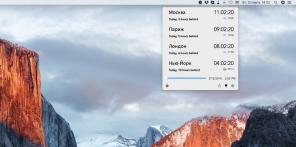 Συντονισμός του δείχνει την τρέχουσα ώρα στις πόλεις σε όλο τον κόσμο MacOS menyubare