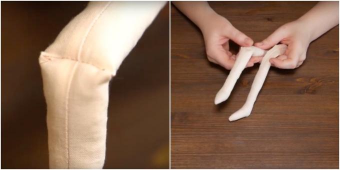 Πώς να ράψετε μια κούκλα Tilda: σημειώστε τα γόνατα