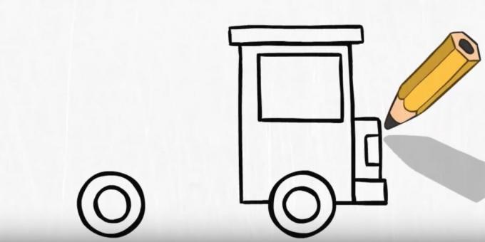 Πώς να σχεδιάσετε ένα πυροσβεστικό όχημα: σχεδιάστε το μπροστινό μέρος 