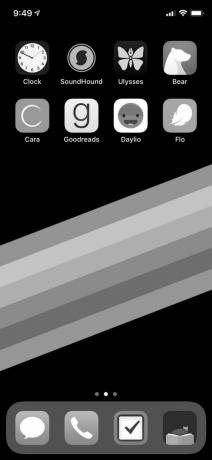 iPhone μαύρο και άσπρο οθόνη