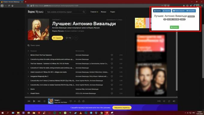 Λήψη μουσικής από το Yandex. Μουσική ": Yandex Music Fisher