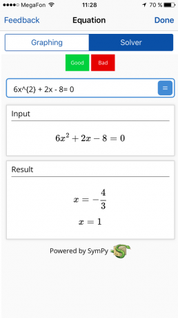 Mathpix: την λύση της εξίσωσης