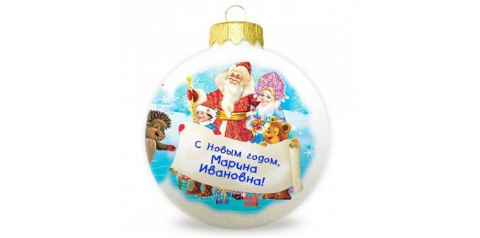 Δώρα για την Πρωτοχρονιά: η ονομαστική μπάλα Χριστούγεννα δέντρο