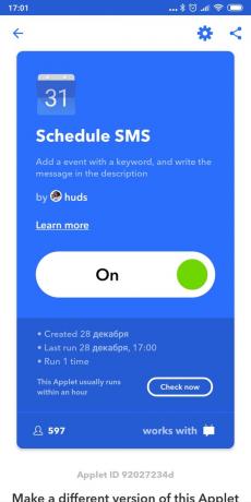 Σχεδιασμός SMS σε Android: IFTTT