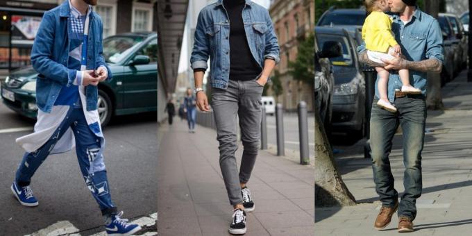Καλοκαίρι πώληση των ειδών ένδυσης και υπόδησης για άνδρες: τζιν πουκάμισα και σακάκια