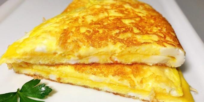 Γρήγορη πρωινό: ομελέτα με τραγανή κρούστα τυριού