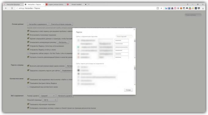 Πως να δείτε τους αποθηκευμένους κωδικούς πρόσβασης στο «Yandex. πρόγραμμα περιήγησης "