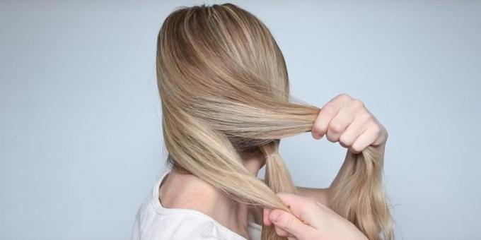 Χτενίσματα για μακριά μαλλιά: Χωρίστε ένα κομμάτι των μαλλιών
