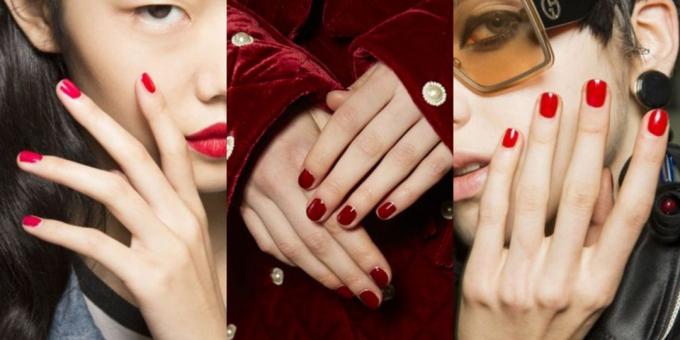 Fashion Nails 2018: Κόκκινο