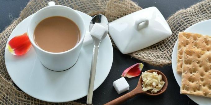 Τζίντζερ συνταγές: το τσάι τζίντζερ γάλα