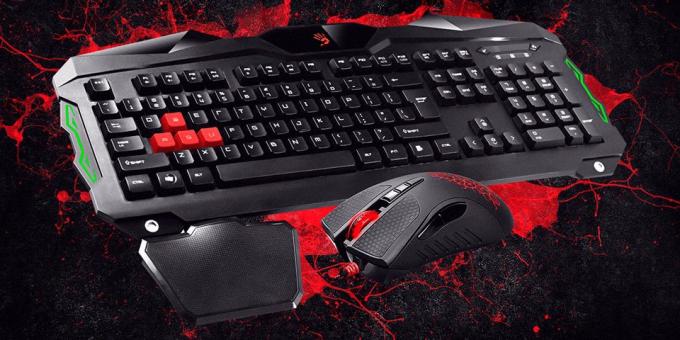 Χριστούγεννα πώληση στην Tmall: Gaming Keyboard + ποντίκι A4Tech Αιματηρή