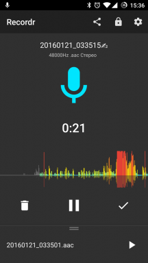 Recordr για το Android - υψηλής ποιότητας εγγραφής φωνής με πλήρη επιλογές ελέγχου