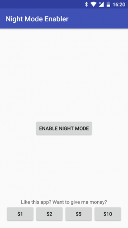 Νυχτερινή λειτουργία για Android Λειτουργία νύχτας Enabler κύρια οθόνη