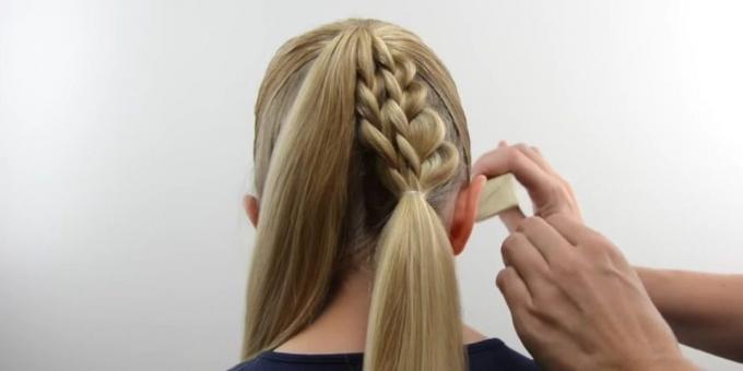 Νέα χτενίσματα για τα κορίτσια: συνδέστε τις πλεξούδες με τα μαλλιά της