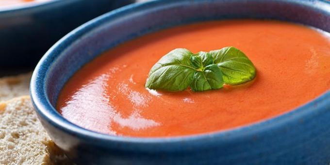 Συνταγές σούπες κρέμα: ντομάτα σούπα με κρέμα γάλακτος