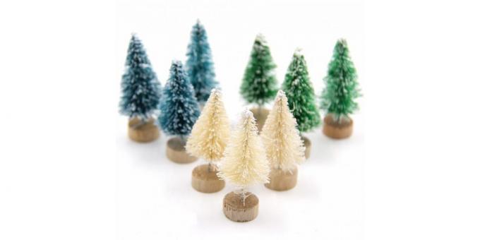 μικροσκοπικά χριστουγεννιάτικα δέντρα