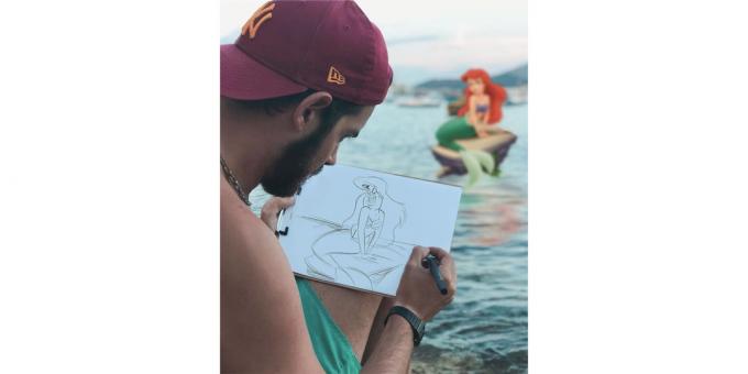 Disney χαρακτήρα Ariel πόζες