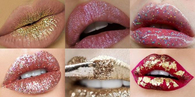 Μακιγιάζ Glitter: ενυδατώστε τα χείλη σας καλά