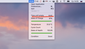 Πώς να επιστρέψει στο MacOS εμφάνιση της υπολειπόμενης διάρκειας ζωής της μπαταρίας