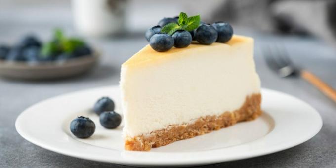 Cheesecake με τυρί κρέμα και κρέμα γάλακτος
