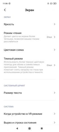 Redmi Note 9 Pro: ρυθμίσεις οθόνης