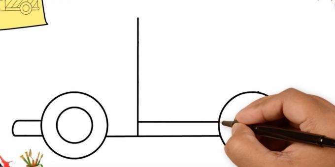 Πώς να σχεδιάσετε ένα φορτηγό: προσθέστε δύο ευθείες γραμμές