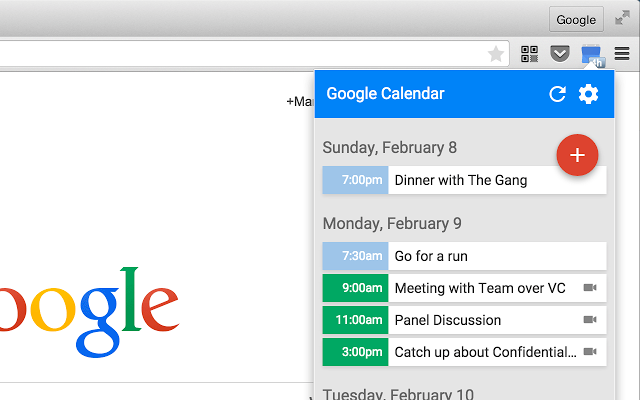 Επέκταση της Google Calendar (από την Google)