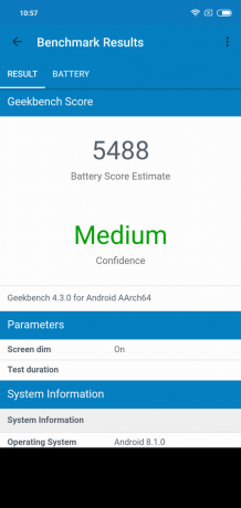 Επισκόπηση Xiaomi redmi Σημείωση 6 Pro: Geekbench μπαταρίας