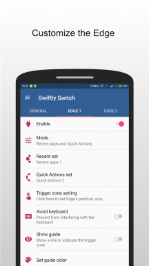 Γρήγορα Switch - ένα βολικό μενού για τη διαχείριση του smartphone με το ένα χέρι