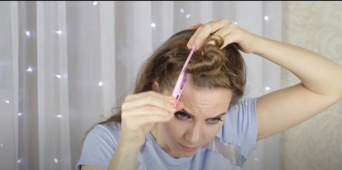 Γυναικεία χτενίσματα για στρογγυλό πρόσωπο: χωρίστε τα μαλλιά σας με ένα οριζόντιο τμήμα