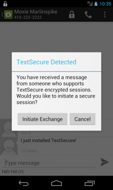TextSecure στέλνει κρυπτογραφημένο SMS-ki
