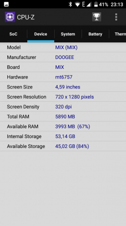 Doogee Mix: 2 προδιαγραφές