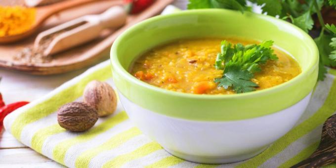 Γεύματα διατροφής: Κόκκινη φακή και σούπα λαχανικών
