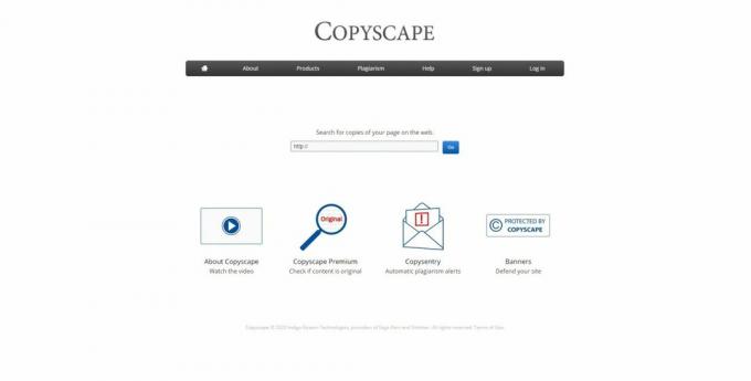 Ελέγξτε το κείμενο για μοναδικότητα στο διαδίκτυο: Copyscape