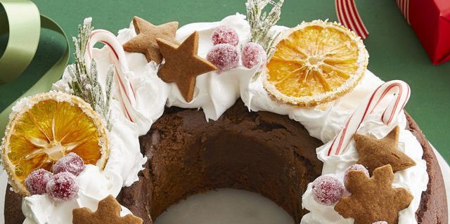 Χριστούγεννα πιάτα: Cupcake «Χιονισμένο Στεφάνι»