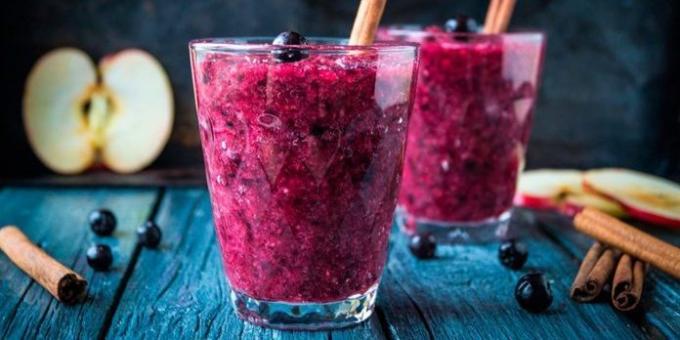 Chokeberry συνταγές: Smoothies με Aronia, μπανάνα, μήλα