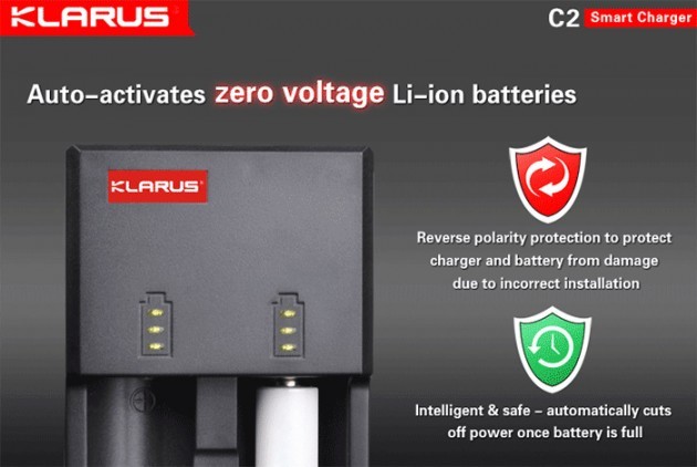 Εξωτερικές μπαταρίες για τις μπαταρίες penlight: Klarus C2
