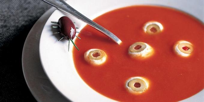 Πιάτα για τις Απόκριες: Ντομάτα σούπα με τα μάτια