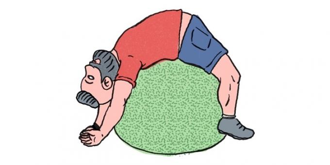 Πώς να απαλλαγείτε από τον πόνο στους μυς: ασκήσεις με μπάλα γυμναστικής