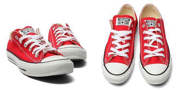 Χαμηλή κόκκινα παπούτσια Converse
