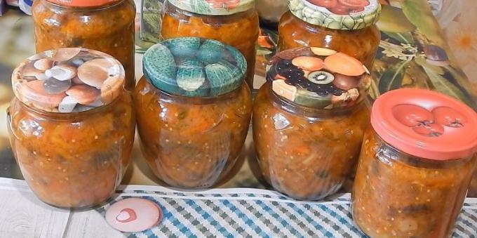 Μελιτζάνα: Χαβιάρι από μελιτζάνες με κολοκυθάκια και ντομάτα πάστα