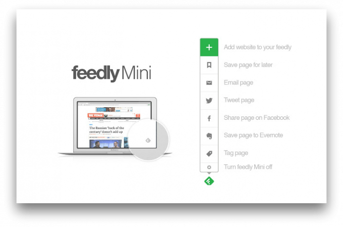 Feedly Mini - επέκταση του Chrome για άνετη χρήση feedly