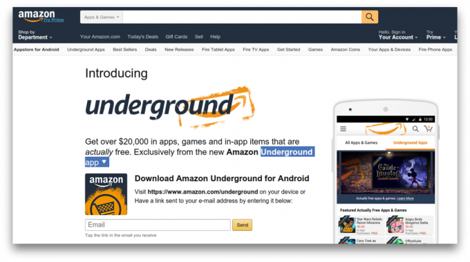 Amazon Υπόγεια app - εφαρμογές για το Android δωρεάν