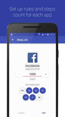 StepLock: κανόνας βήματα για να ξεκλειδώσετε το Facebook