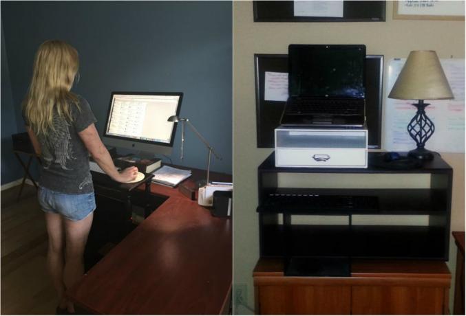 Αριστερά - Workstation Samantha Γκλουκ, σχετικά με το δικαίωμα - στο χώρο εργασίας Jennifer Mattern 