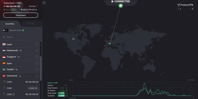 ProtonVPN: Διασύνδεση